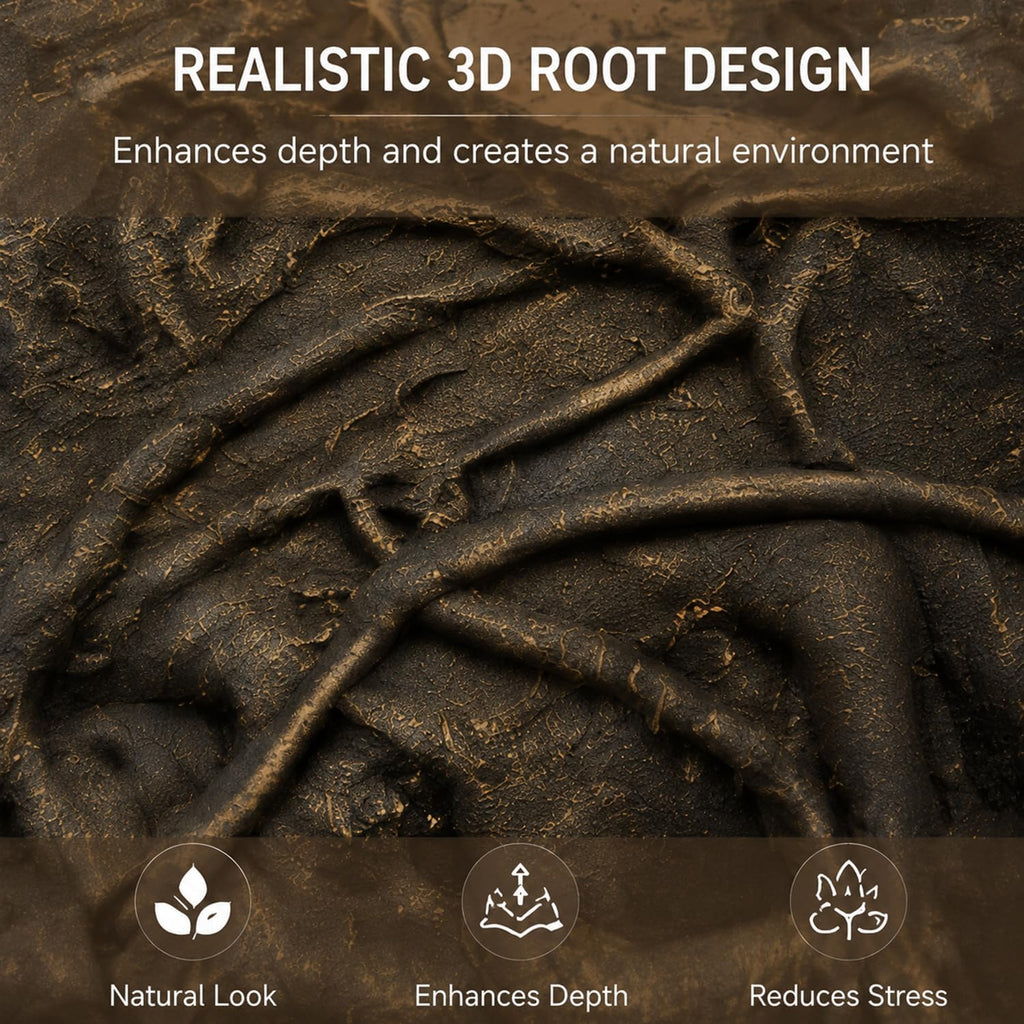 3D Reptile Tank Background 23.6x17.7 Bamboo Root Lizard Terrarium