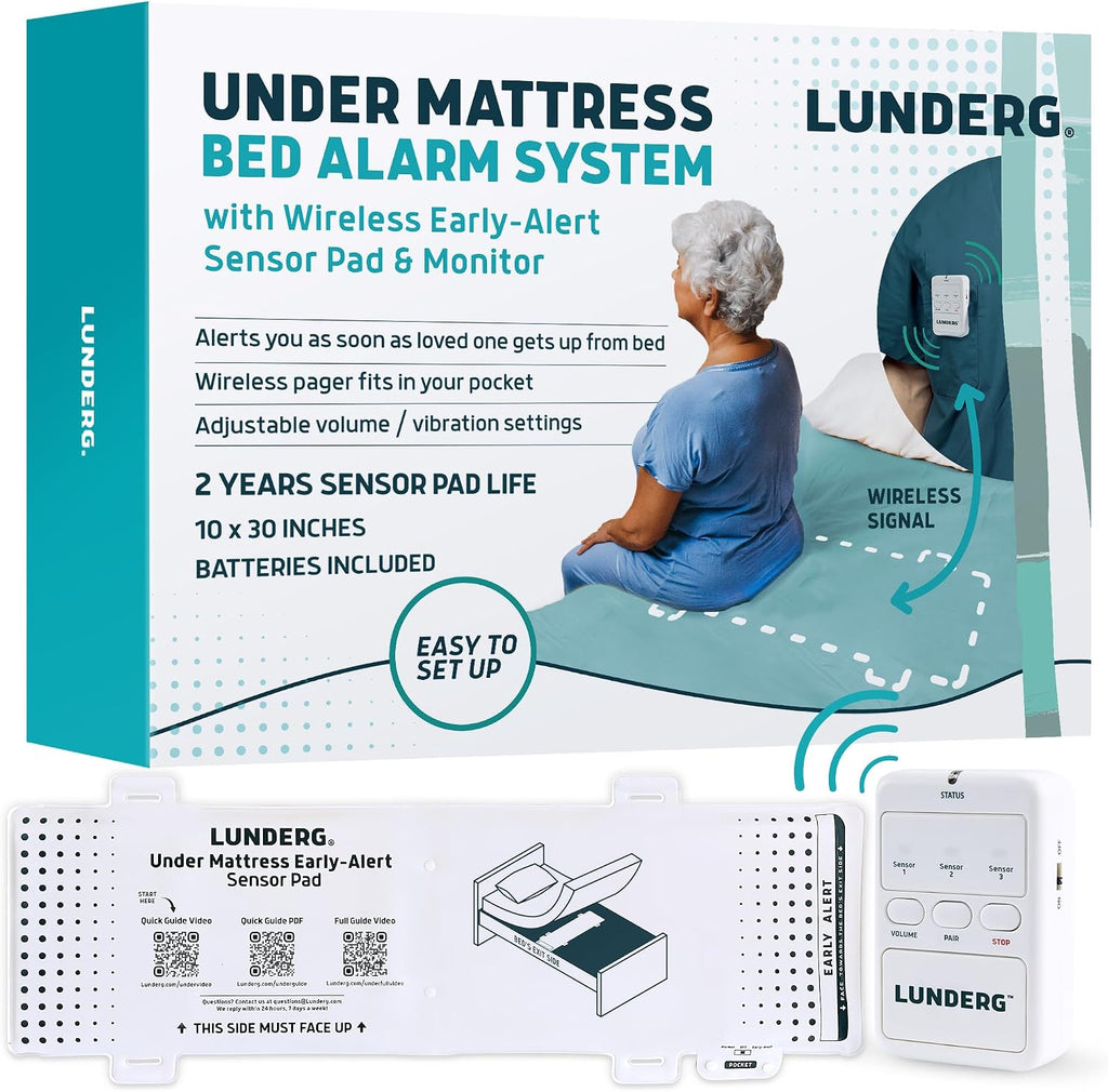 Under Mattress Bed Alarm for Elderly - Invisible & Wireless Pad