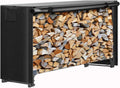 4/6/8/10/12ft Waterproof Log Rack Cover, Heavy Duty 600D Oxford Outdoor Firewood Storage Cover with Zipper and
