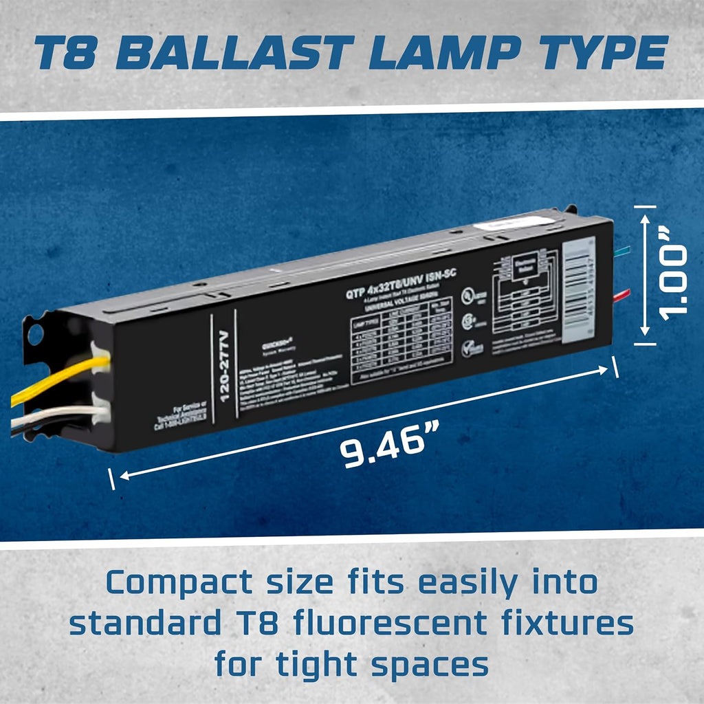 OHLECTRIC 10 Pack Replacement Ballast for T8 4 Lamp 32W 120-277V