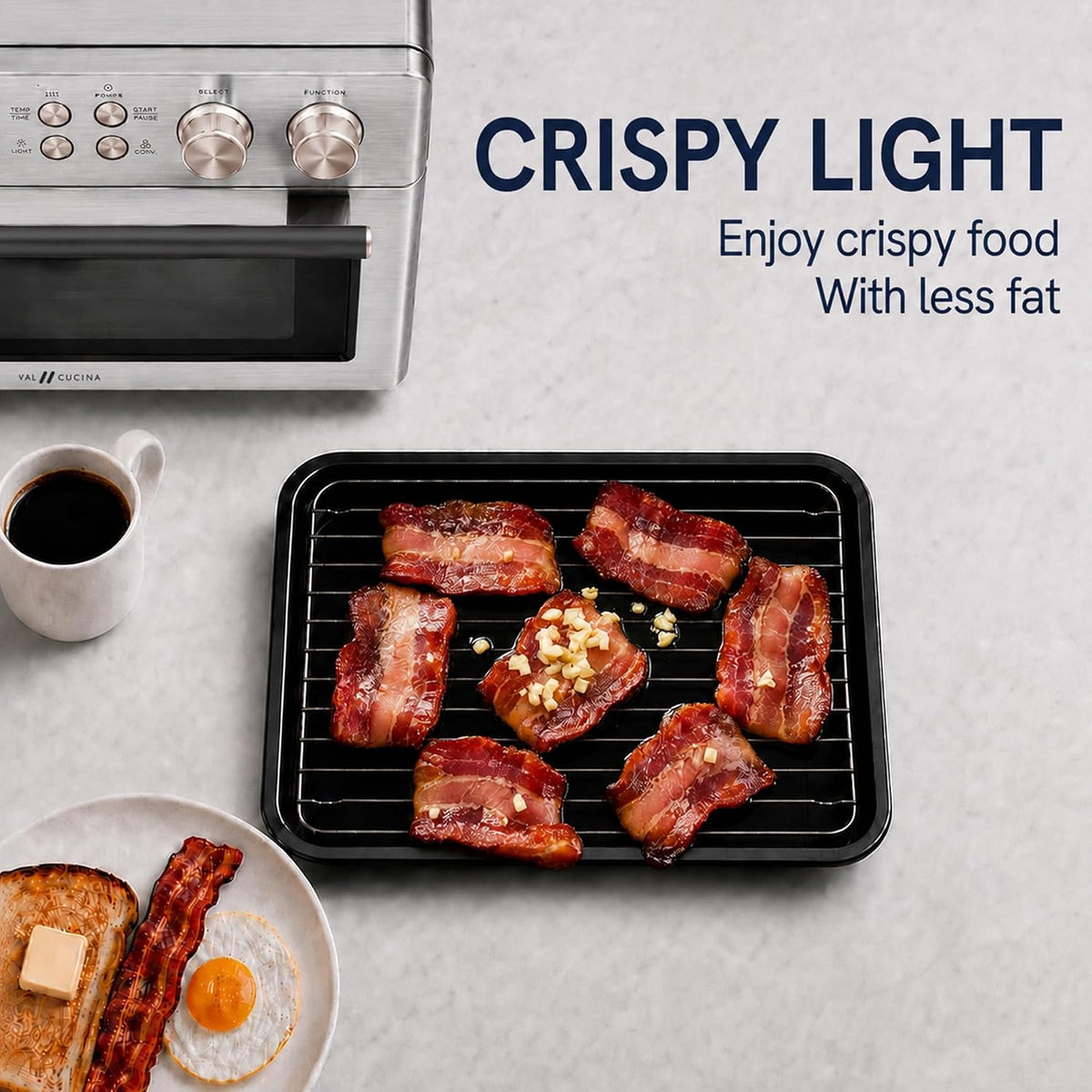 Infrared Heating 26.3 QT Air Fryer Toaster Oven, Large Countertop Convection Oven 10-in-1 Combo, 6-Slice Toast