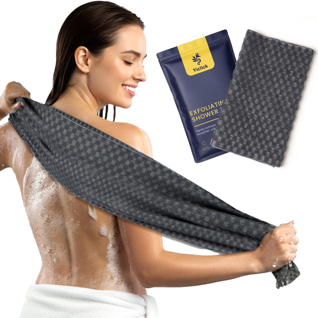 Exfoliating Washcloth, Back Scrubber for Shower, Loofah Body Scrubber Towel