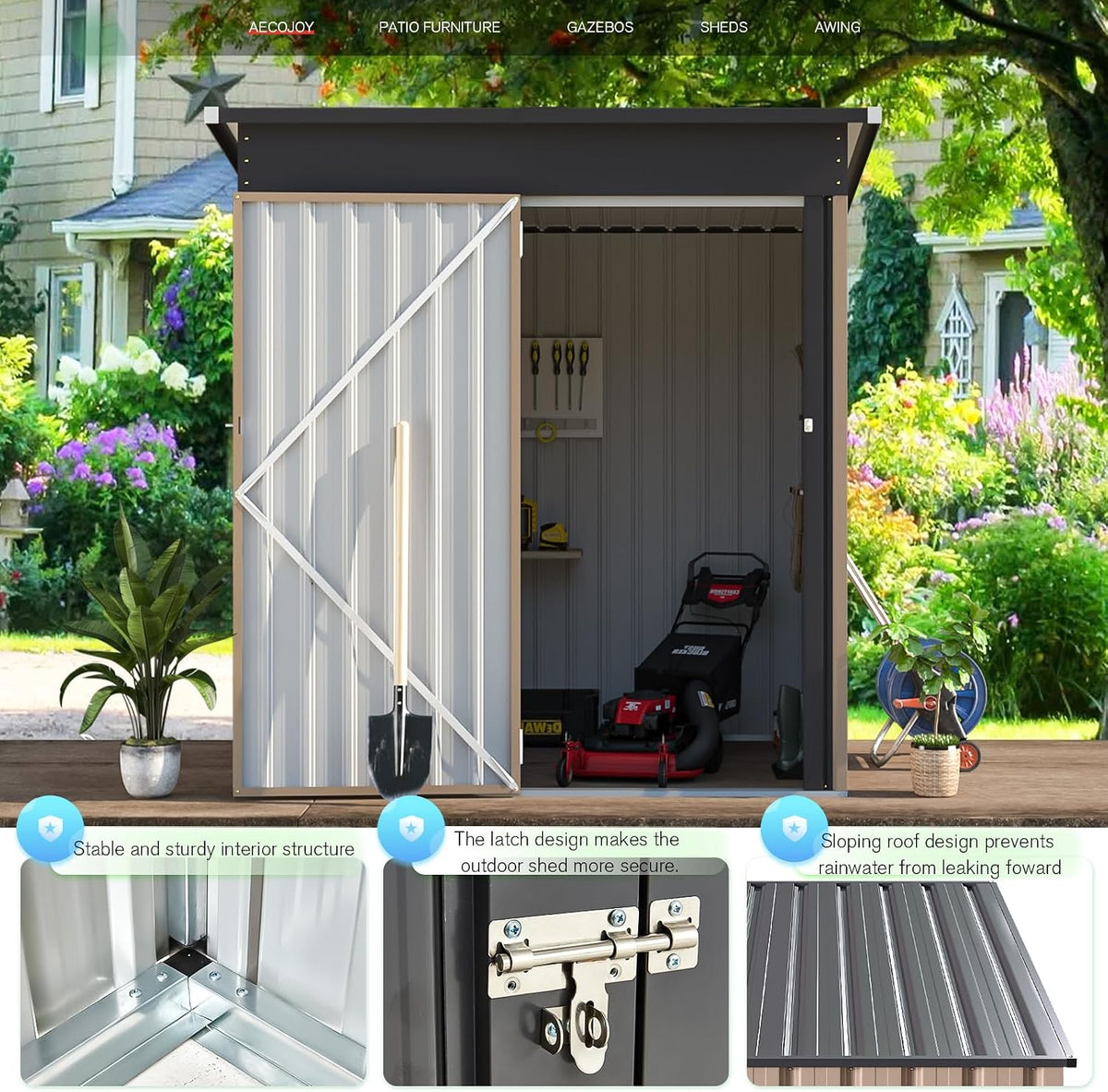 5' x 3' Outdoor Storage Shed