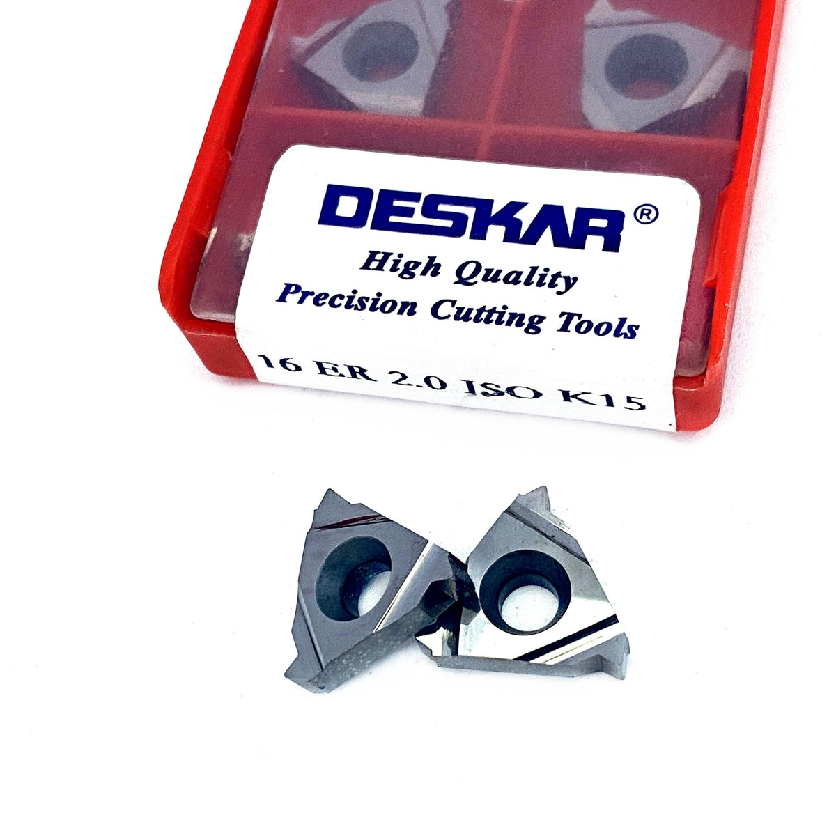 DESKAR Carbide Threading Inserts CNC Lathe for Aluminum，16IR AG60 K15