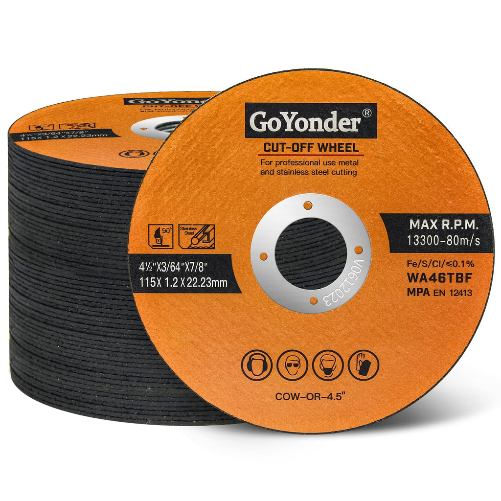 GoYonder 3 Inch Cut Off Wheels 3" x 1/25" x 3/8" Cutting Wheels for Die Grinders Cutting Discs 50 Pack