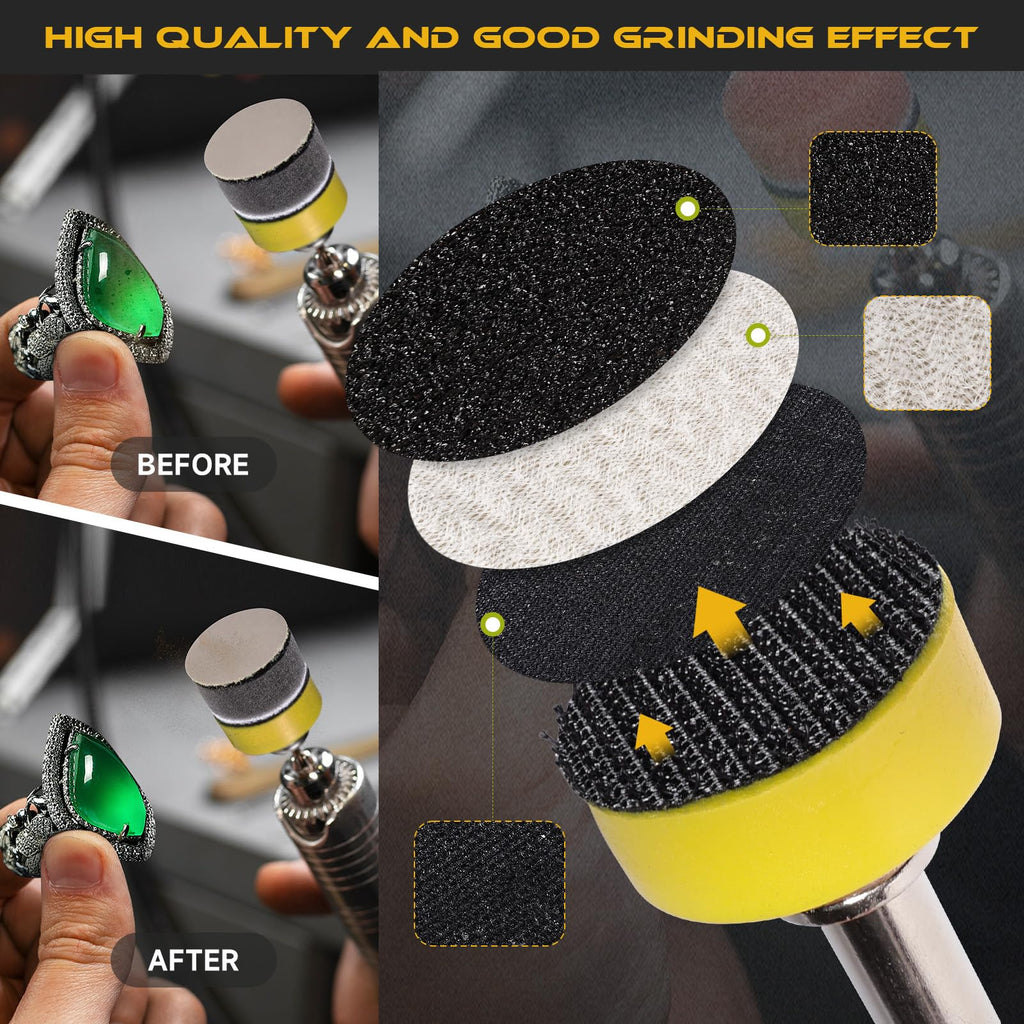 188 PCS 1 Inch Wet Dry Sanding Discs 60-10000 Grit Hook and Loop Sandpaper