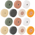 Hedume Set of 14 Grinding Wheels, 7 Different 3 Inches Buffing Wheels Kit for Mini Small Polishing Machine, Electric Drill, Sharpening, Rust Removal, Polishing for Home DIY