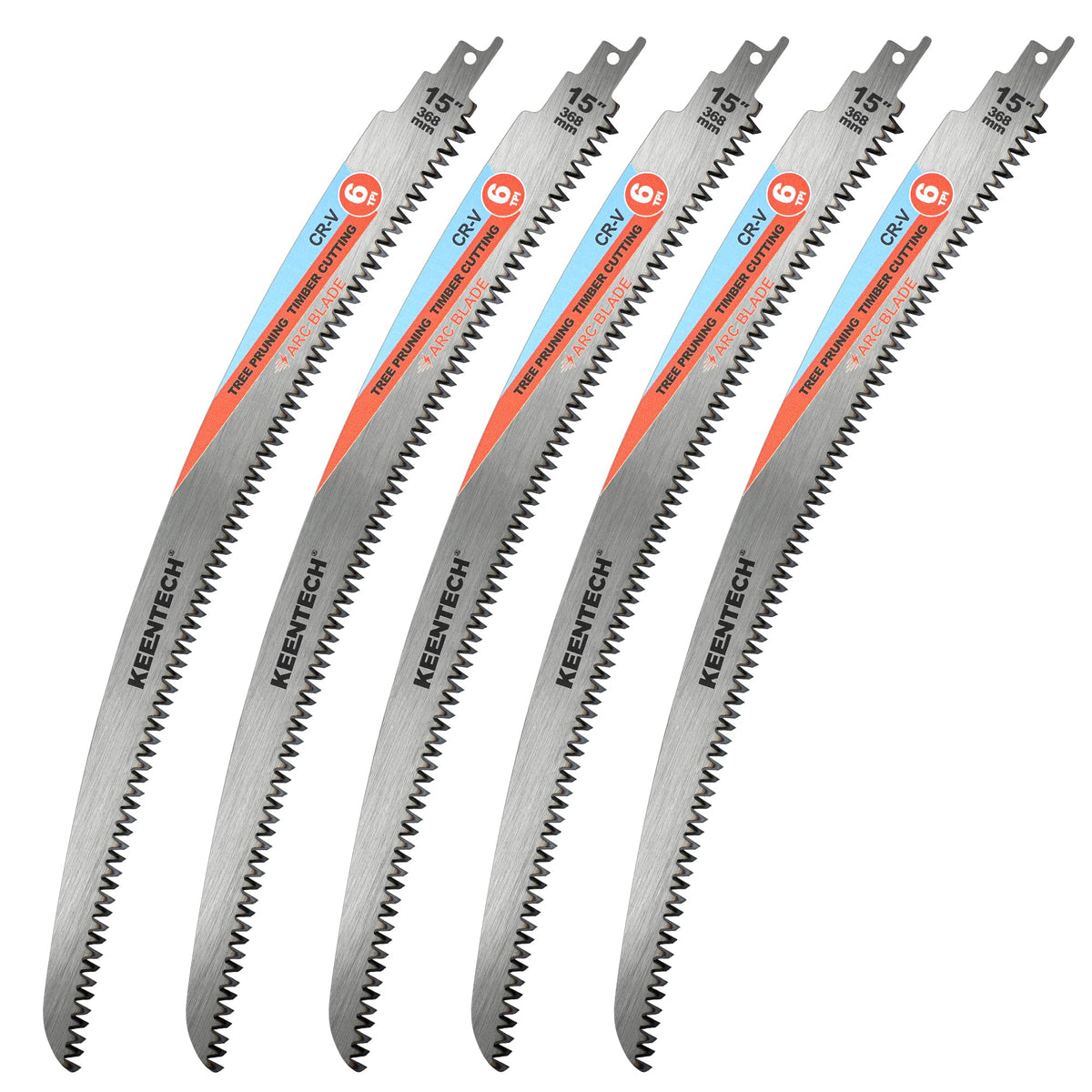KEENTECH 15" Arc-Shaped Reciprocating Saw Blades, Fast Wood & Tree Pruning