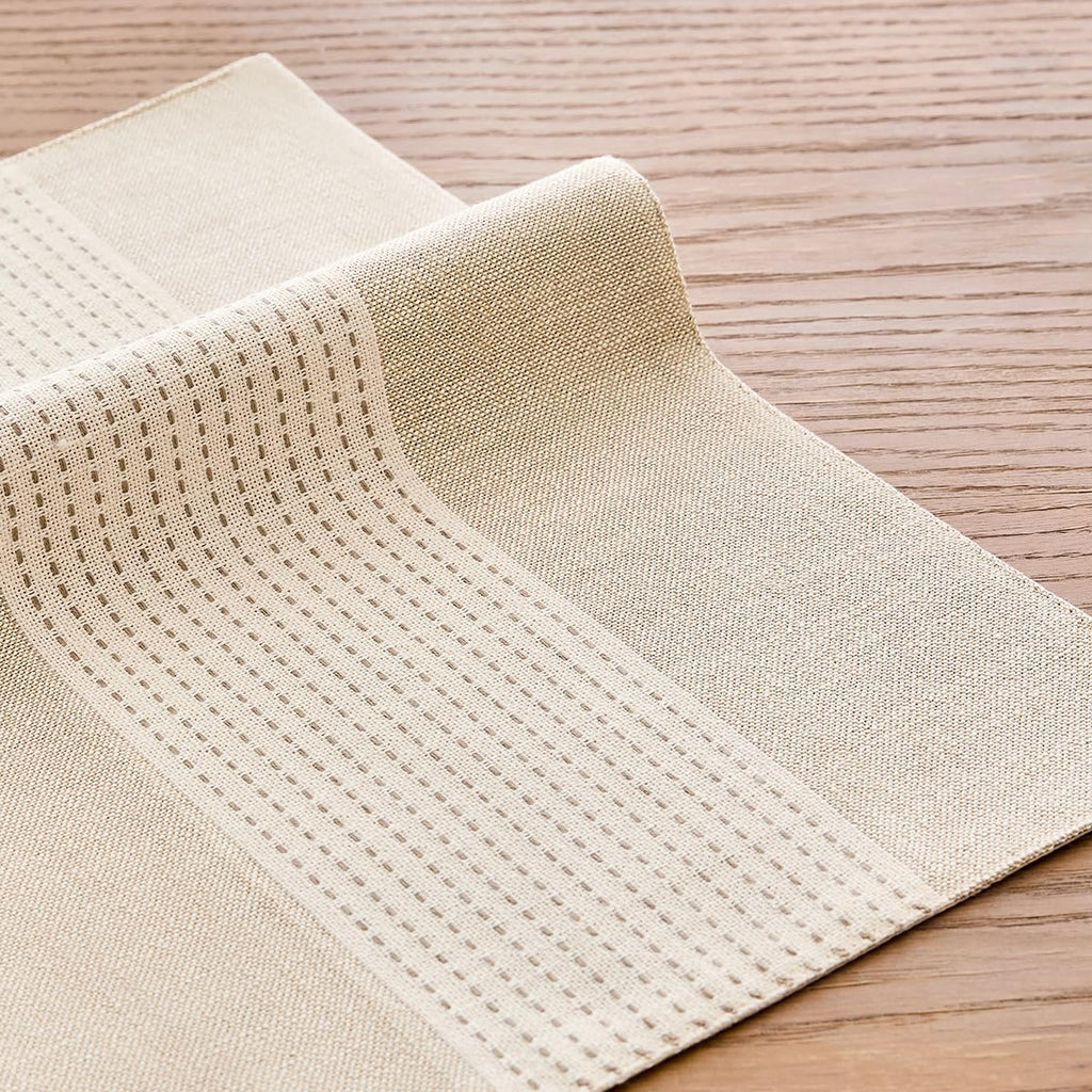 Linen Placemats, 12 x 18 Inch Set of 6 Placemats, Farmhouse Macrame Place Mats for Kitchen Table and Heat