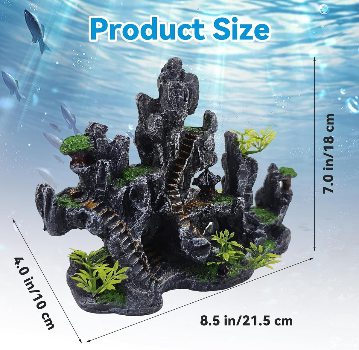 Aquarium Ornaments View Mountain