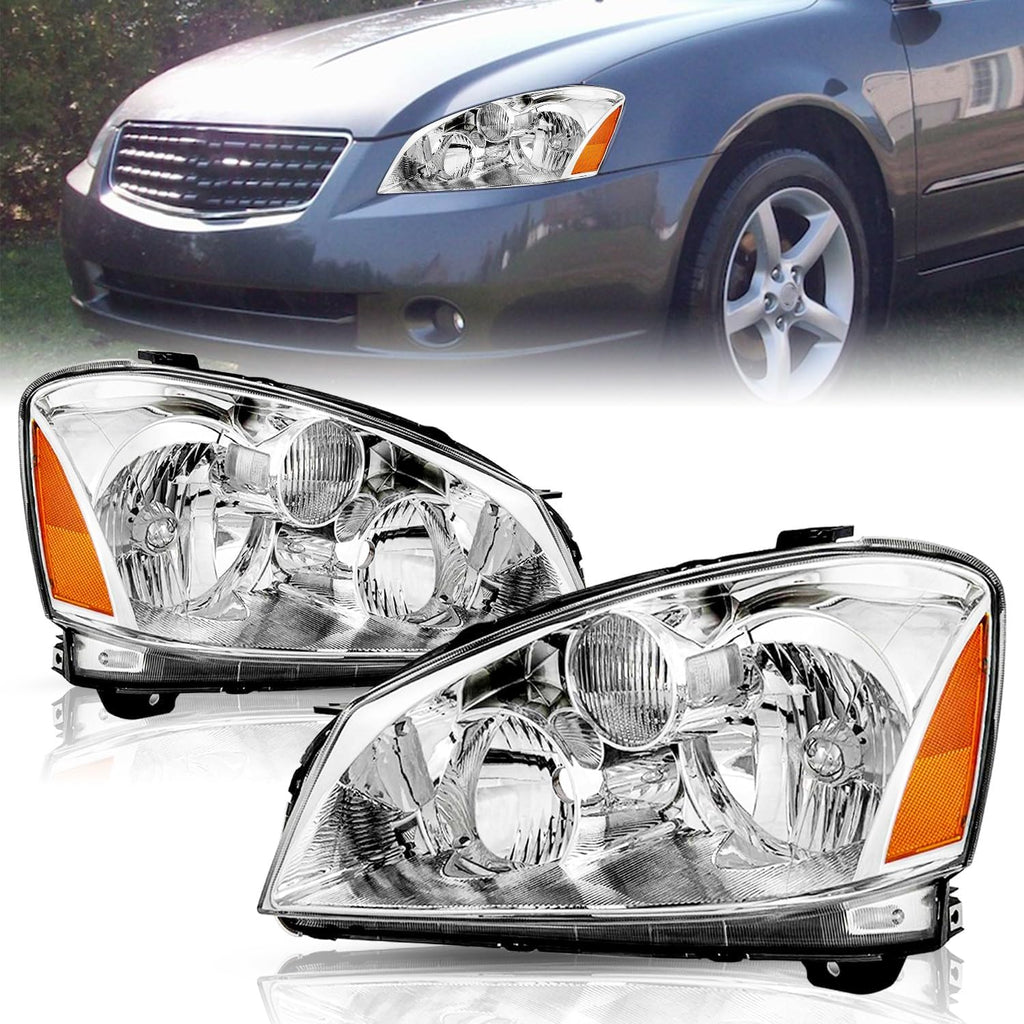 TUSDAR Headlight Assembly Replacement for 2005 2006 Nissan Altima 4-Door
