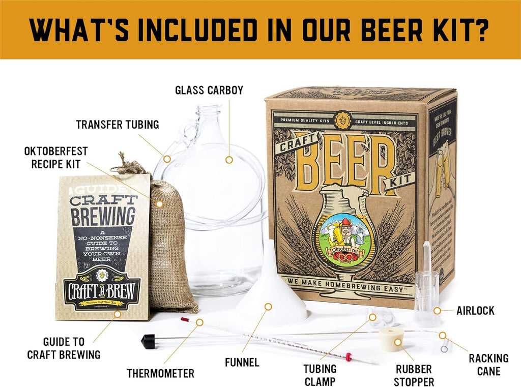 Oktoberfest Ale - Beer Making Kit - Make Your Own Craft Beer - Complete Equipment and Supplies - Starter Home Brewing