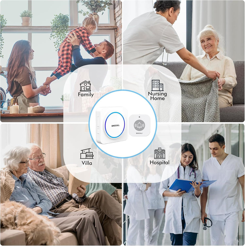 Wireless Portable Caregiver Pager Personal Panic Alarm System