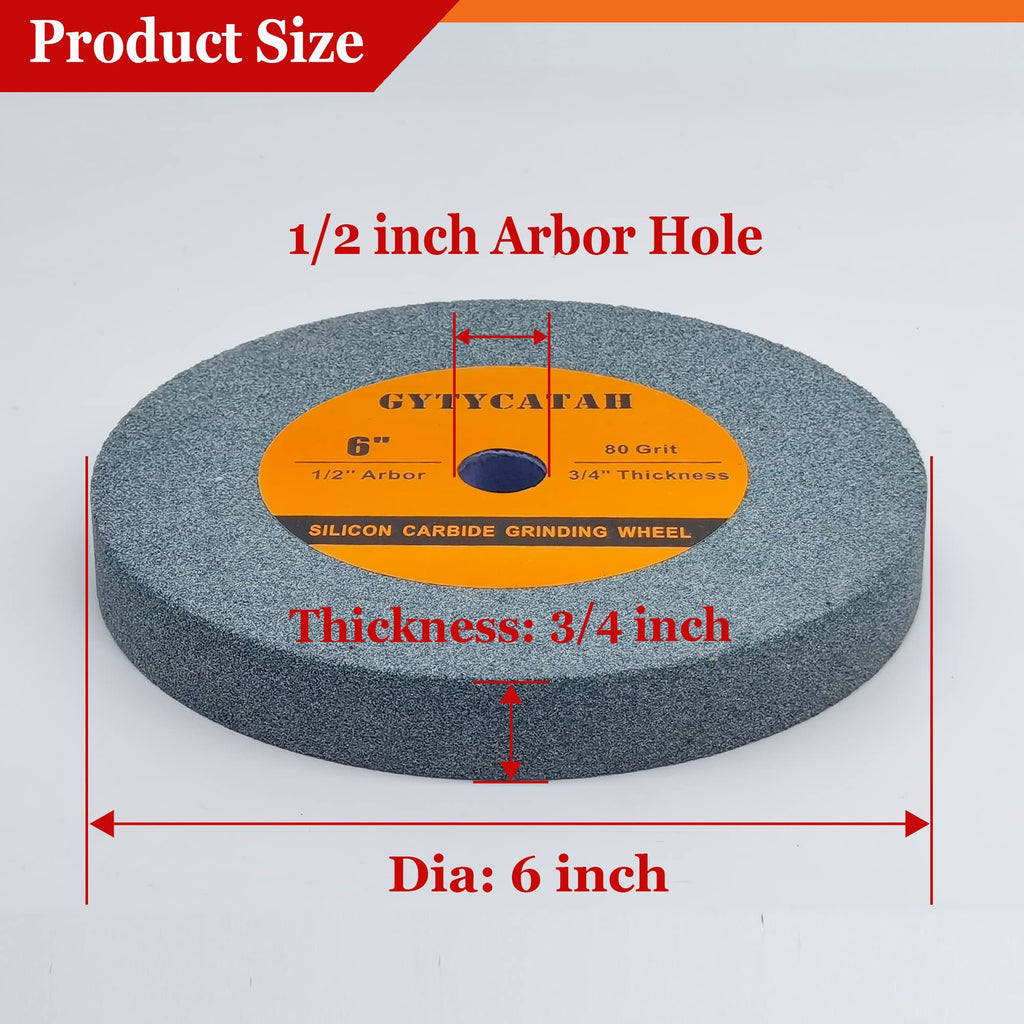 GYTYCATAH 6" Bench Grinding Wheel, Green Silicon Carbide Abrasive