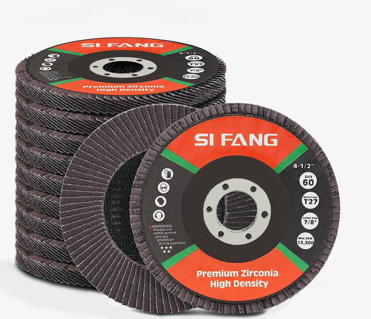 SI FANG 320 Grit Flap Discs 4 1/2 inch for Angle Grinder 10 Pack Type 29