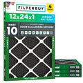 12x24x1 Air Filter MERV 10 Odor & Allergy Defense (4-Pack)