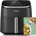 TurboBlaze Air Fryer, 9-in-1, 6 Qt, PFAS-Free Ceramic Coating | 90°–450°F, 5 Level Fan Speeds, 9 in 1 Air Fry, Roast