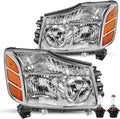 JSBOYAT Headlight Assembly Fit for 2004-2015 Nissan Titan / 05-07 Armada