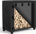 Outdoor Firewood Rack Cover 4 feet, Log Rack Cover Waterproof, Wood Cover for Log Holder, 48" W x 24" D x 41" H, Black