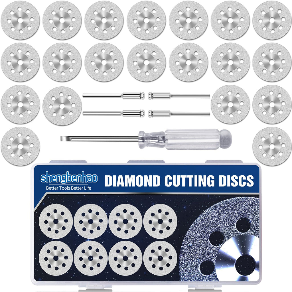 shengbenhao 25mm 20Pcs Diamond Cutting Wheel 545 for Dremel Rotary Tool