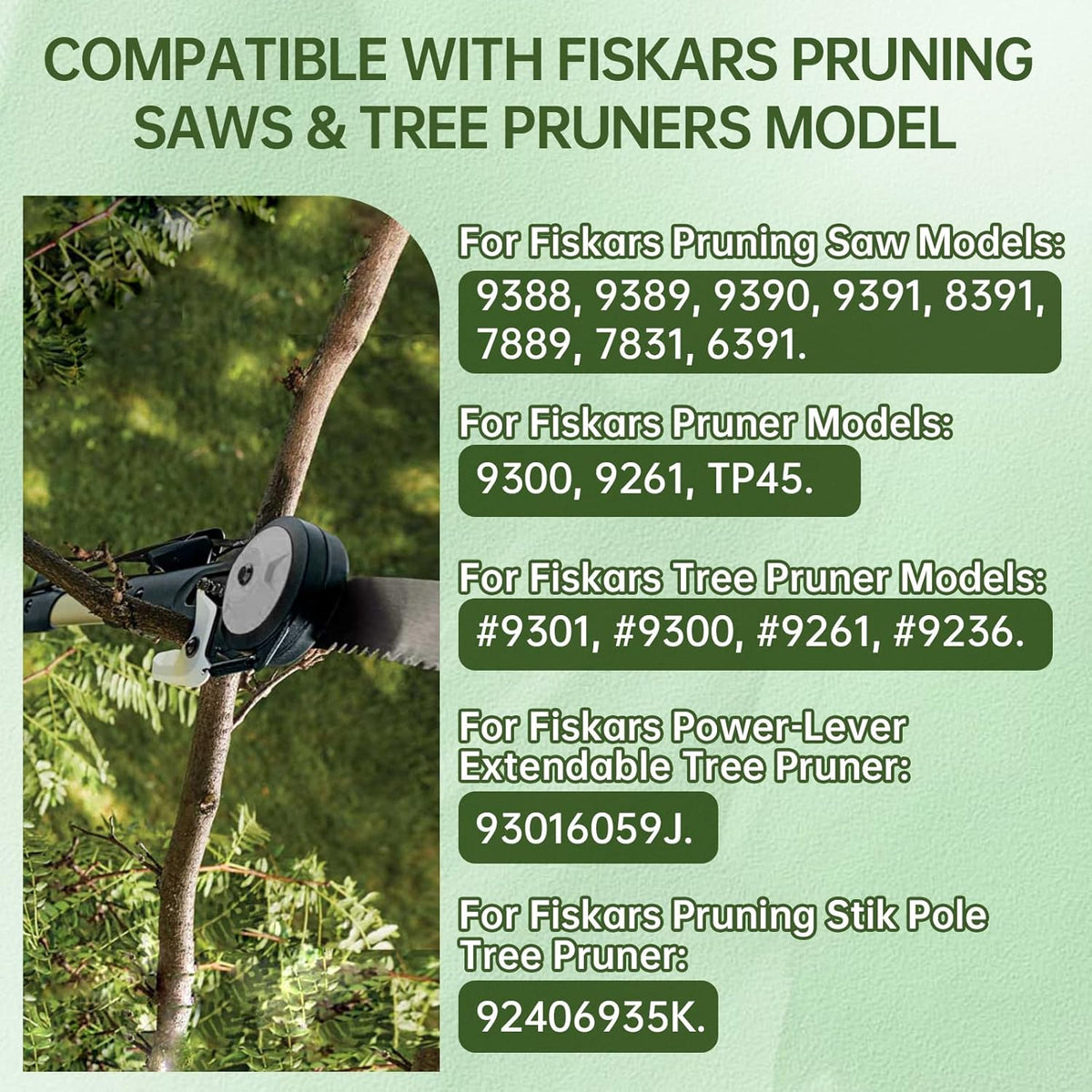 15" Pole Saw Blade Replacement for Fiskars Pruning Saws & Tree Trimmer