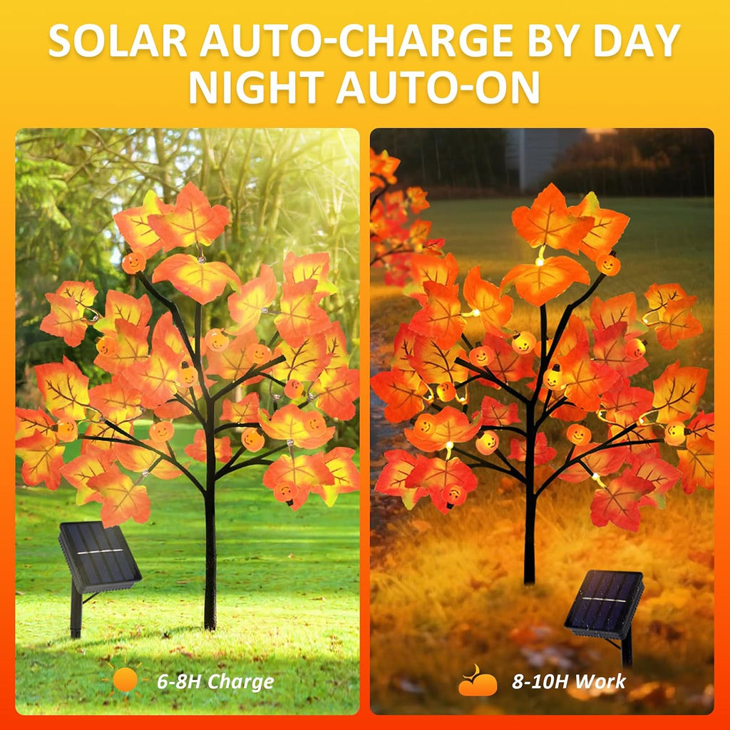4 Packs Solar Fall Thanksgiving Decorations Outdoor