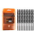 Crosstar 10Pack M35 1/4" Cobalt Drill Bit Set,Bullet Point Tip,TiAlN Coated