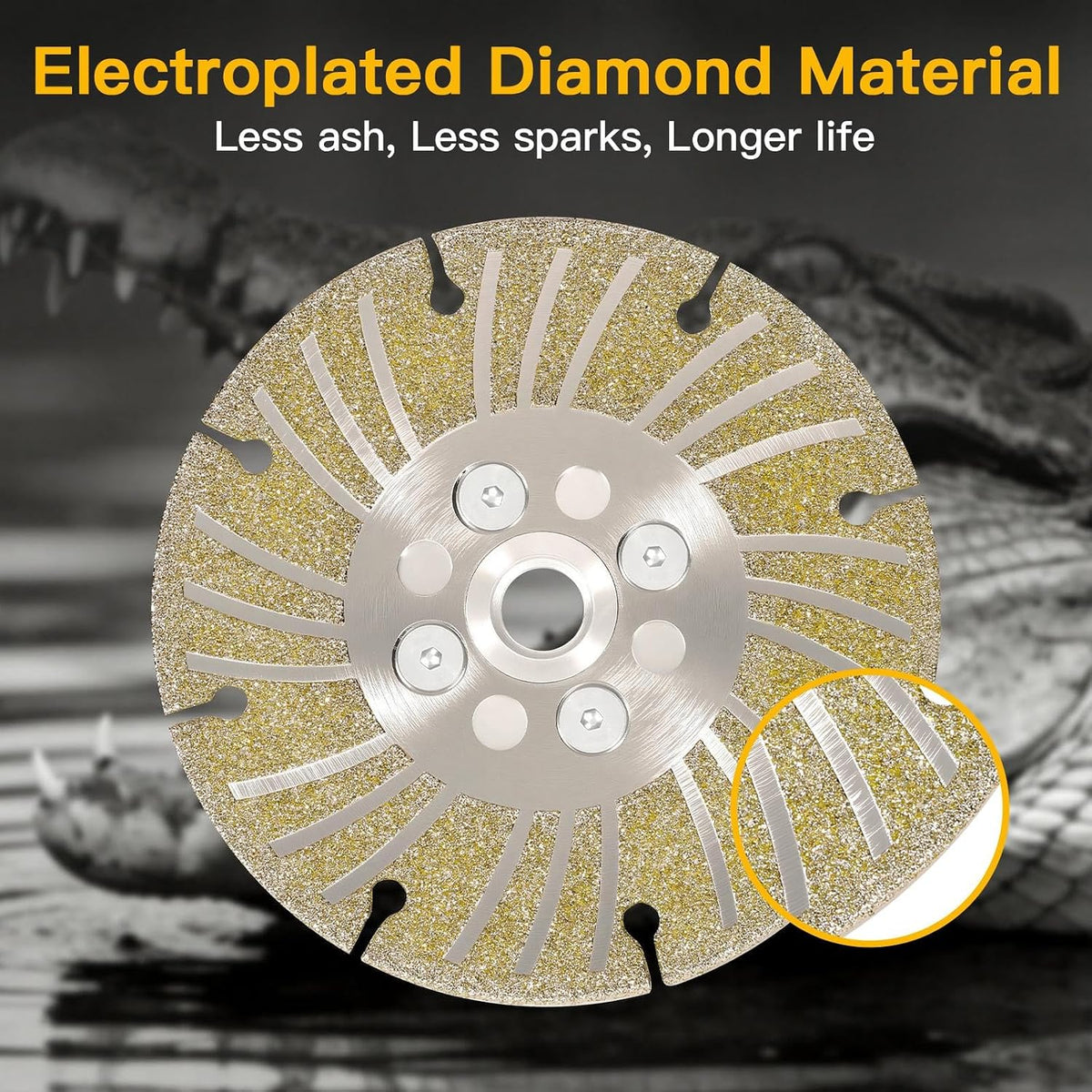4.5 Inch Diamond Grinding Wheel, 2-in-1 Dual-Side Electroplated Blade for Angle Grinder with M14 Flange, Indestructible Diamond Grinding Disc for Cutting PVC, Marble, Tile & Concrete (1 PCS)