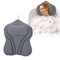Bathtub Pillows, Non-Slip Breathable Bath Pillows with Neck Support Grey