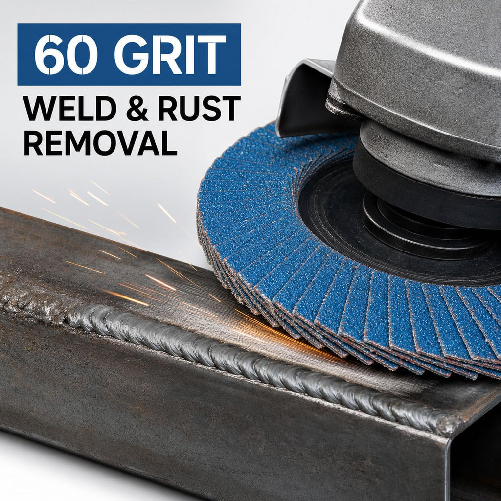 11 Pack 3-Inch Flap Sanding Discs, 60 Grit for TEENO & ZFULVO Angle Grinder