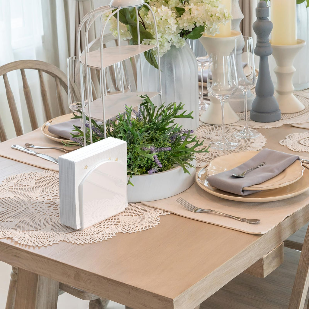 2Pack White Acrylic Freestanding Napkin Holder
