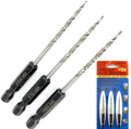 FTG USA 3Pc #4 (7/64") Replacement Countersink Drill Bit Set Tapered Bits