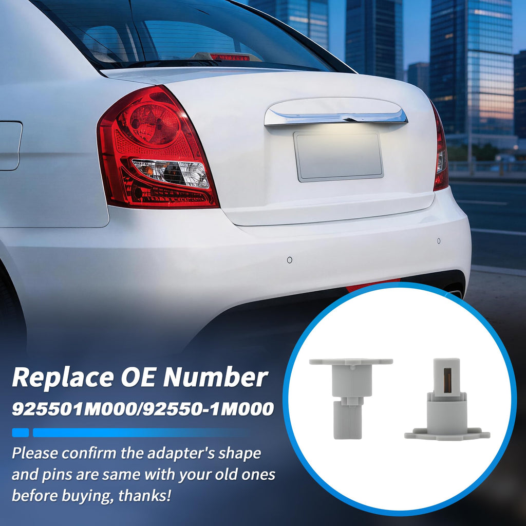 INFINAUTO 2pcs License Plate Light Socket Holder for Hyundai Accent 2011-2017 License Plate Bulb Connector for Kia Forte 2009-2013 2.0L Replace 92550-1M000/925501M000