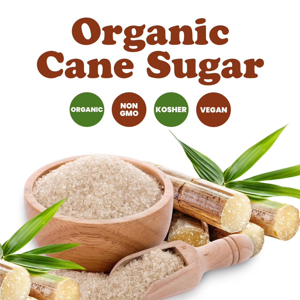 Organic Cane Sugar, 1 Pound – Pure Sweetness from Nature, Unrefined, Perfect for Baking, Cooking and Sweetening