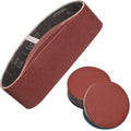POTUINOM 28Pack 4x36 Inch Sanding Belts and 6 Inch PSA Sanding Discs Set