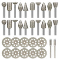 32Pcs 60Grit Diamond Burr Bits for Dremel Bits 1/8" Shank Cutting Wheel