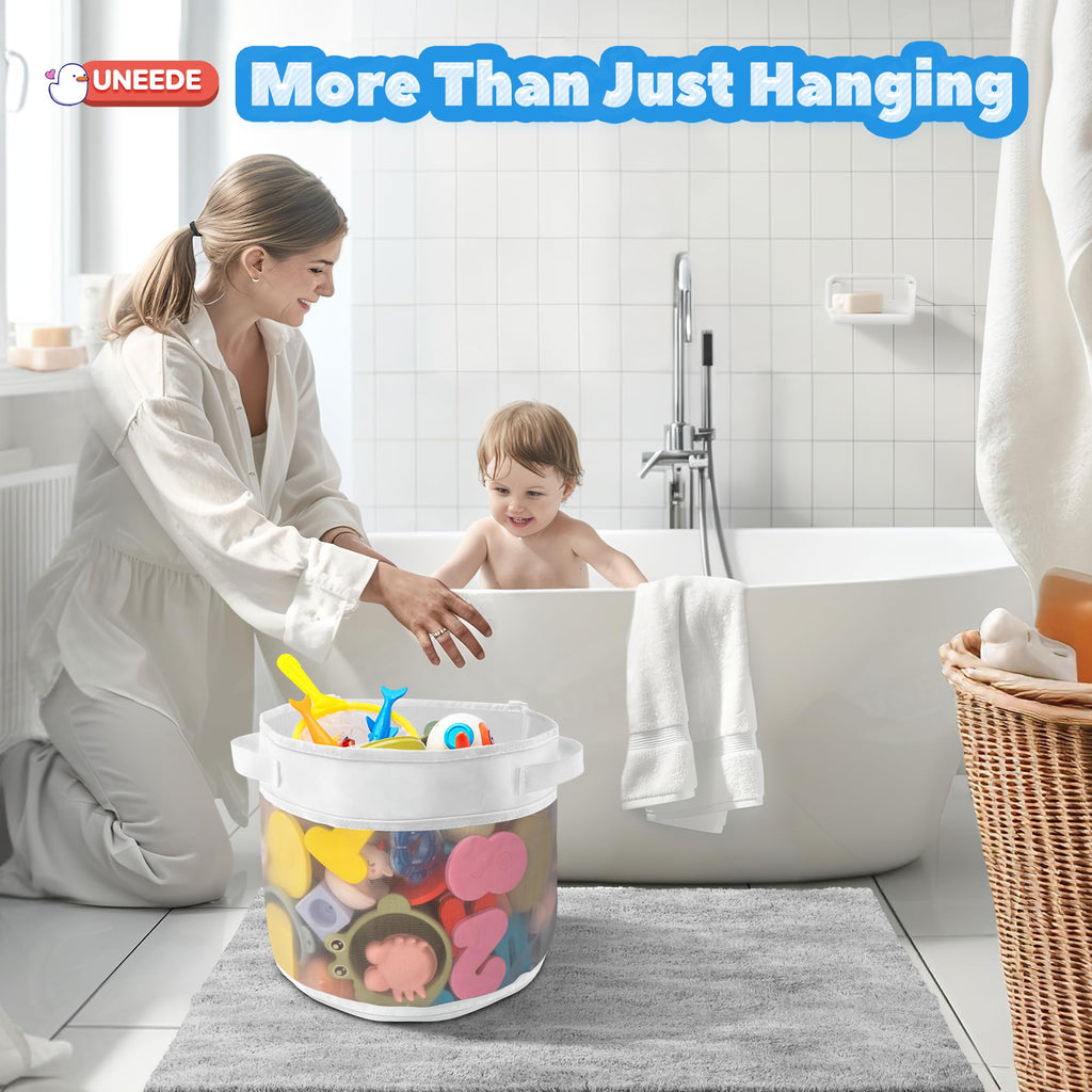 Bath Toy Organizer,4.15 Gallons Bathtub Toy Storage Organizer
