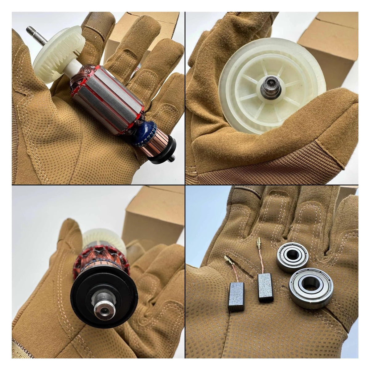 AC 220V 240V Armature Rotor Stator Field Electric Angle Grinder Replacement Spare Parts, Compatible For BOSCH，For GWS6-100 GWS6-115 GWS6-125(Rotor)