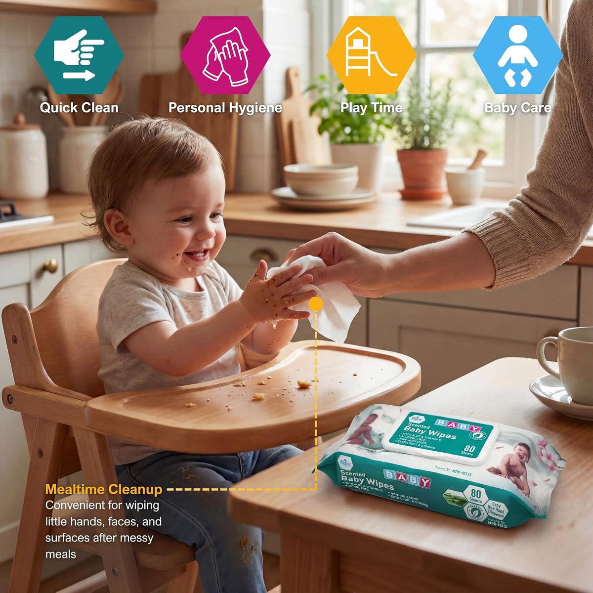 Scented Baby Wipes with Aloe & Vitamin E,Alcohol-Free, 960Ct