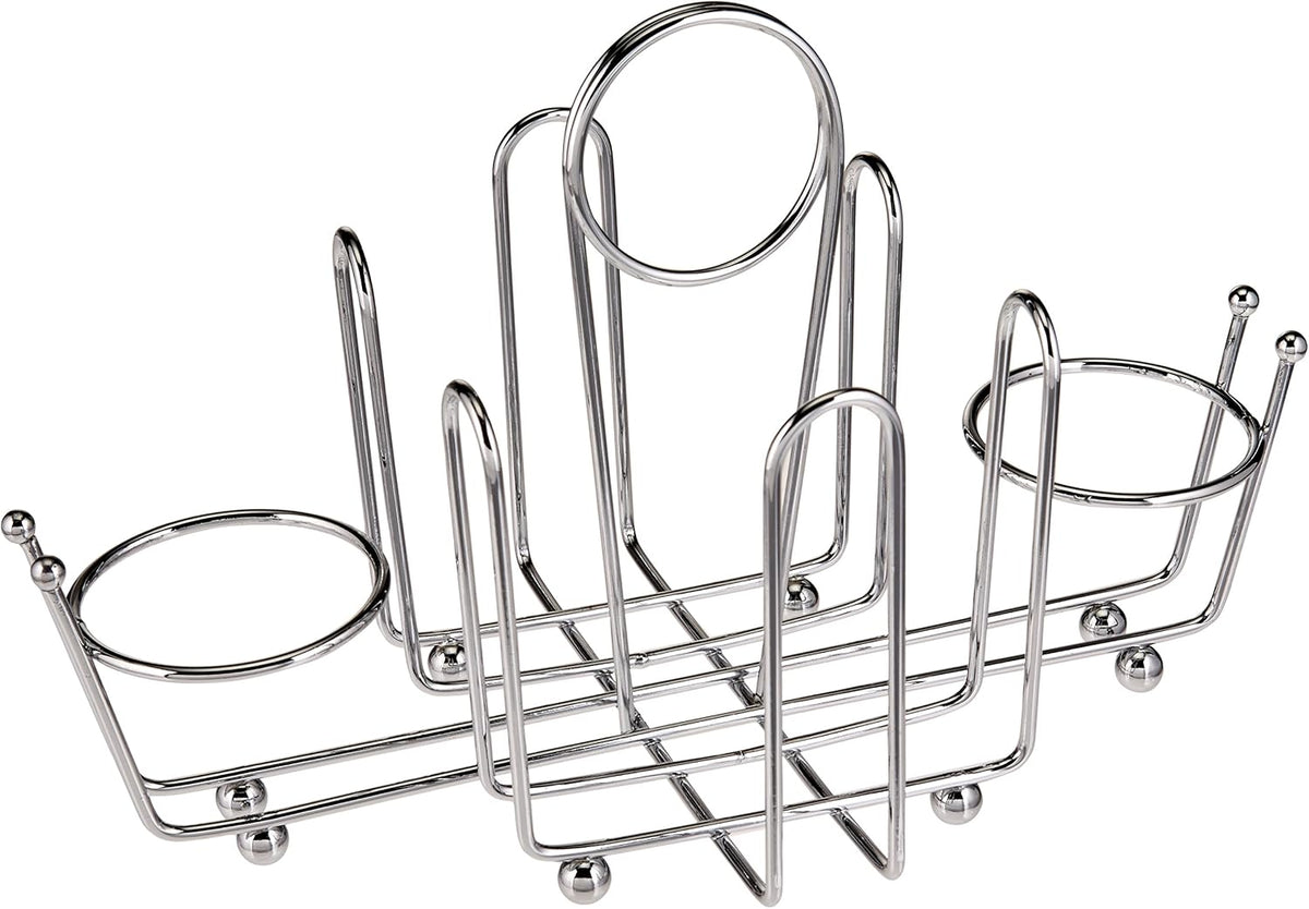 Salt/Pepper and Sugar Packet Holder, Chrome Plated Medium