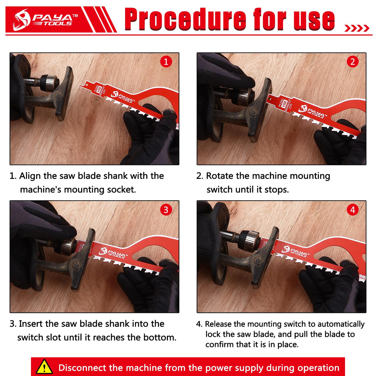 PAYA TOOLS Masonry Reciprocating Saw Blade, 12-Inch, 1-Pack