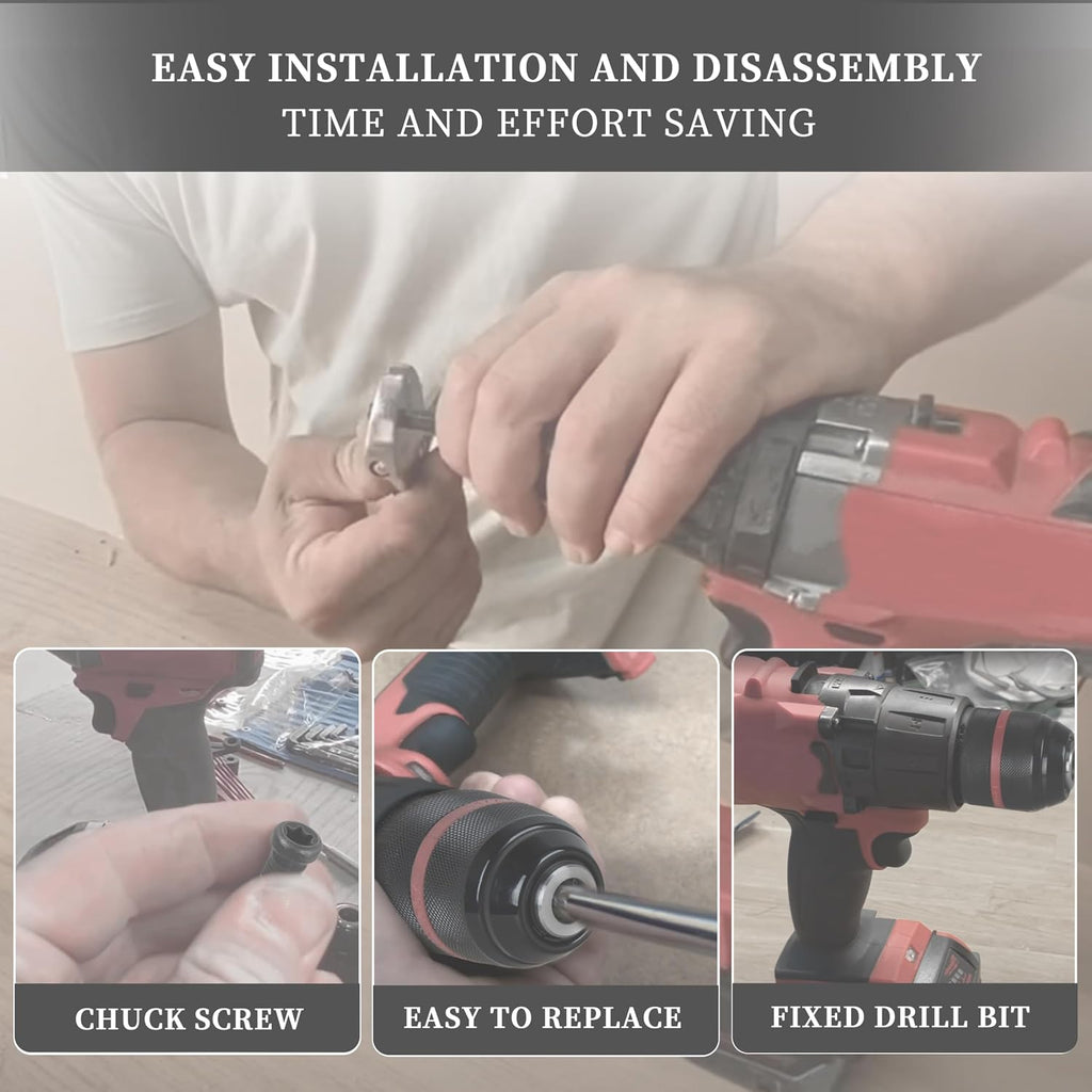Keyless Drill Chuck for Milwaukee M18, 1.5-13mm Clamping Capacity