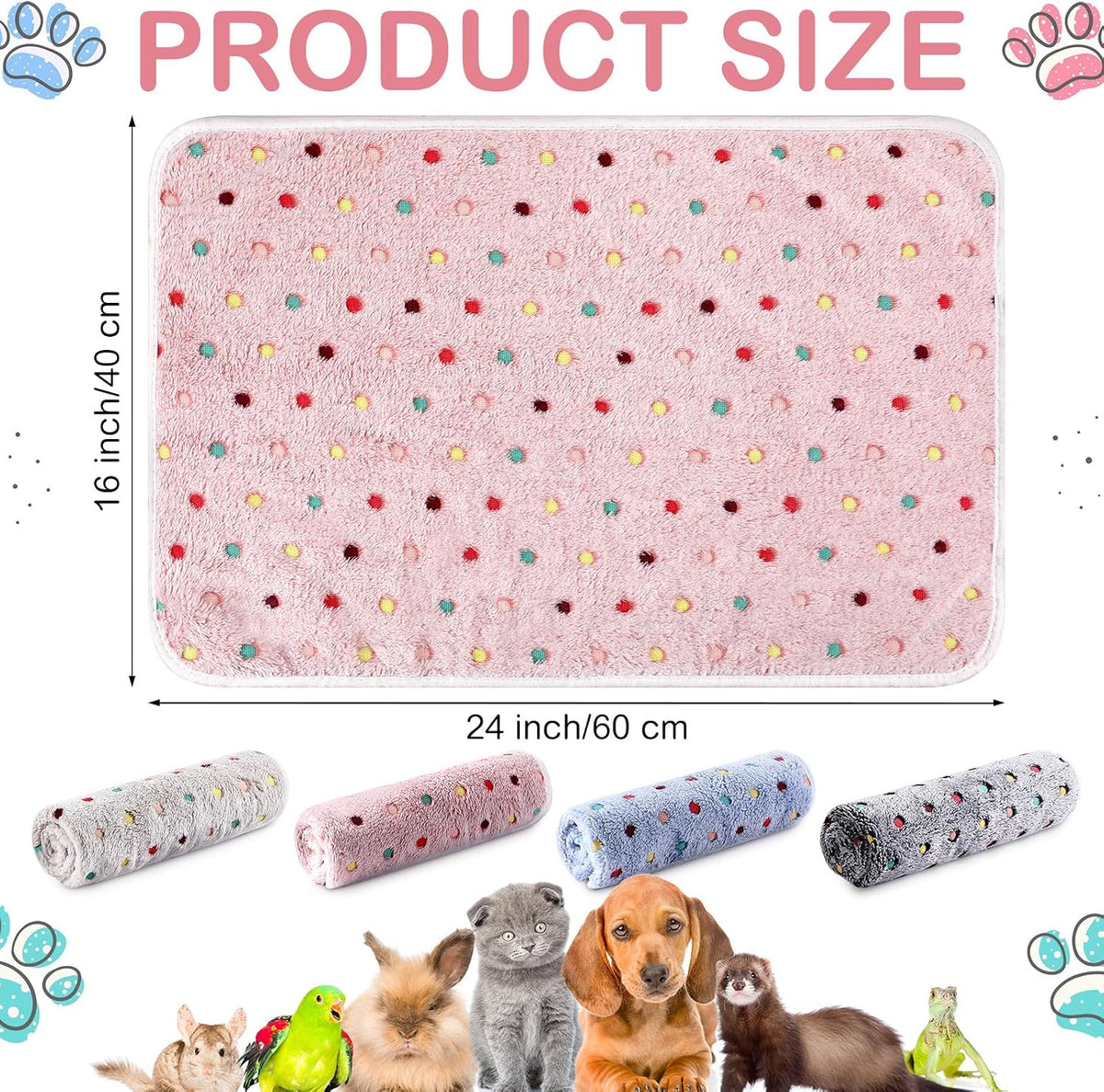 8 Pcs Guinea Pig Fleece Cage Liners, Dot, 16 x 24 Inch
