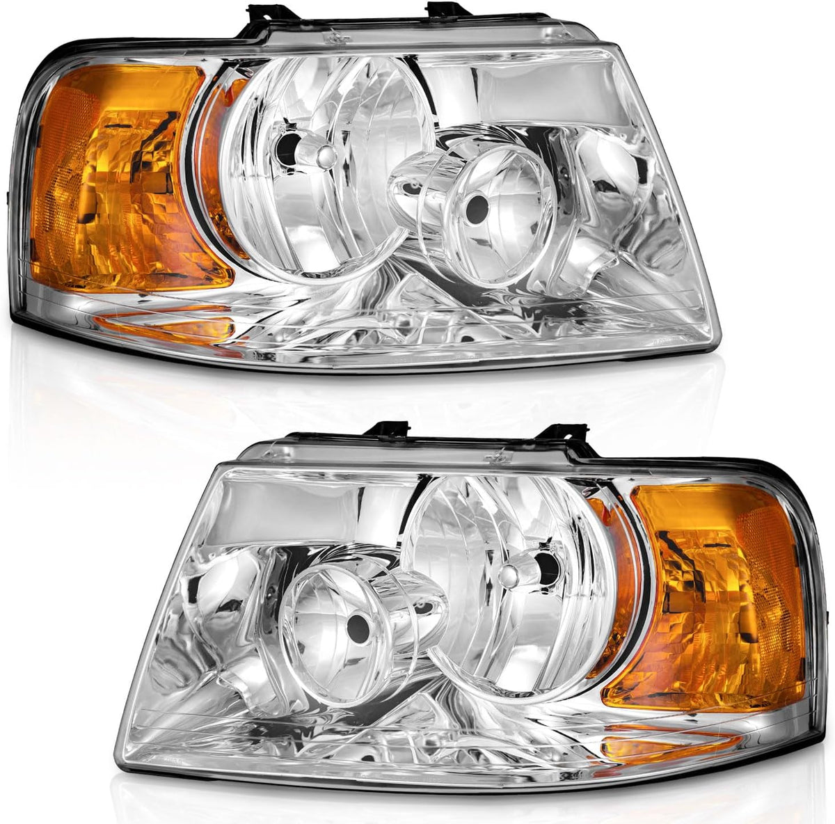WEELMOTO Headlights Assembly for 2003 2004 2005 2006 Ford Expedition