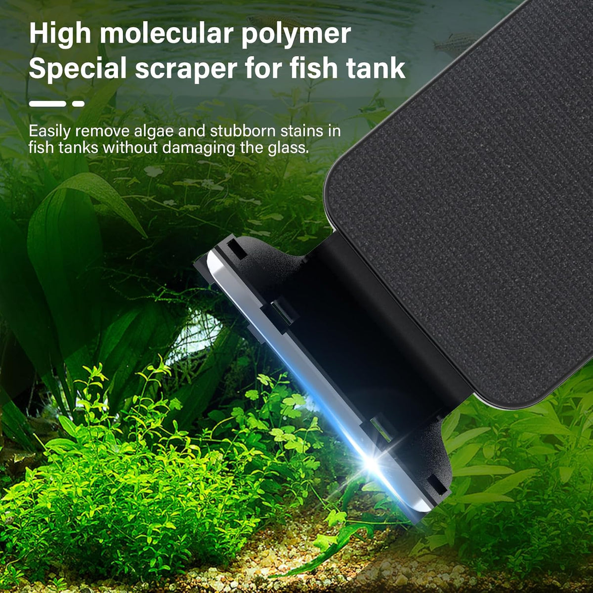 Fish Tank Magnetic Glass Cleaner Two Detachable Algae Scraper for Aquarium Fish Tank，Floating Scrubber Brush Glass