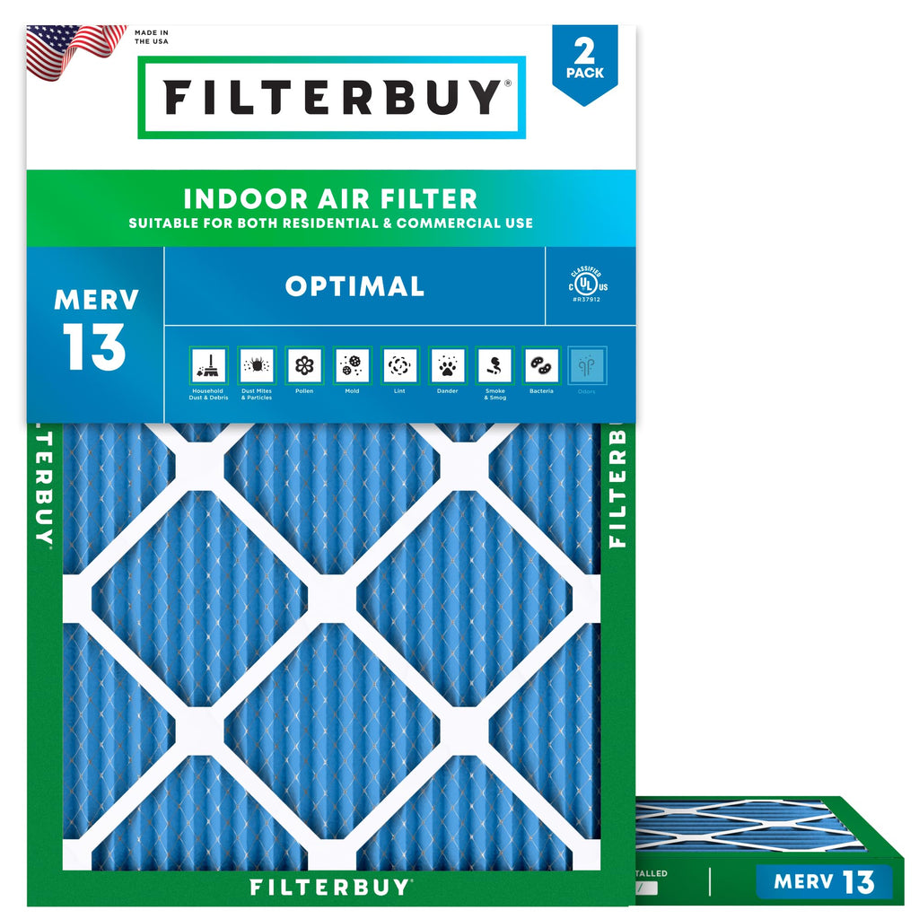 25x32x1 Air Filter MERV 13 Smoke & Allergy Defense (2-Pack)