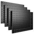 Peg Board, 4 Pack Metal Pegboard Panels Black Boards Wall Organizer