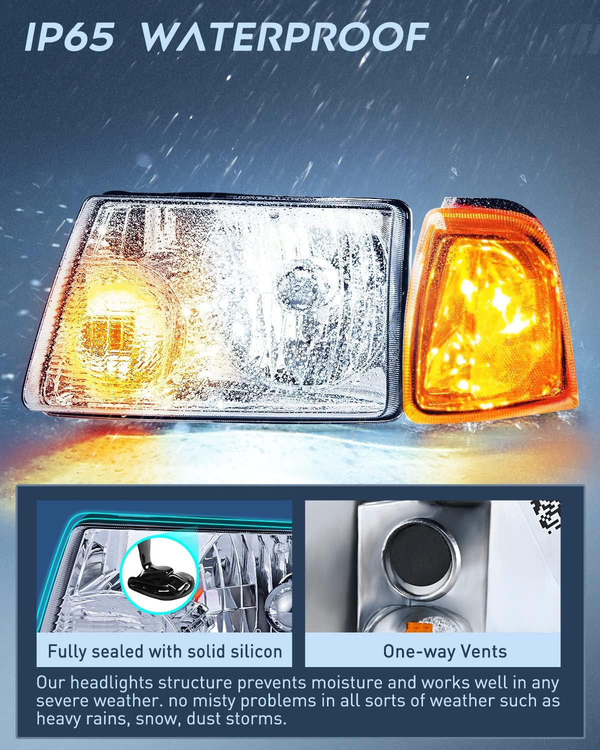 Nilight Headlight Assembly for 2001-2011 Ford Ranger