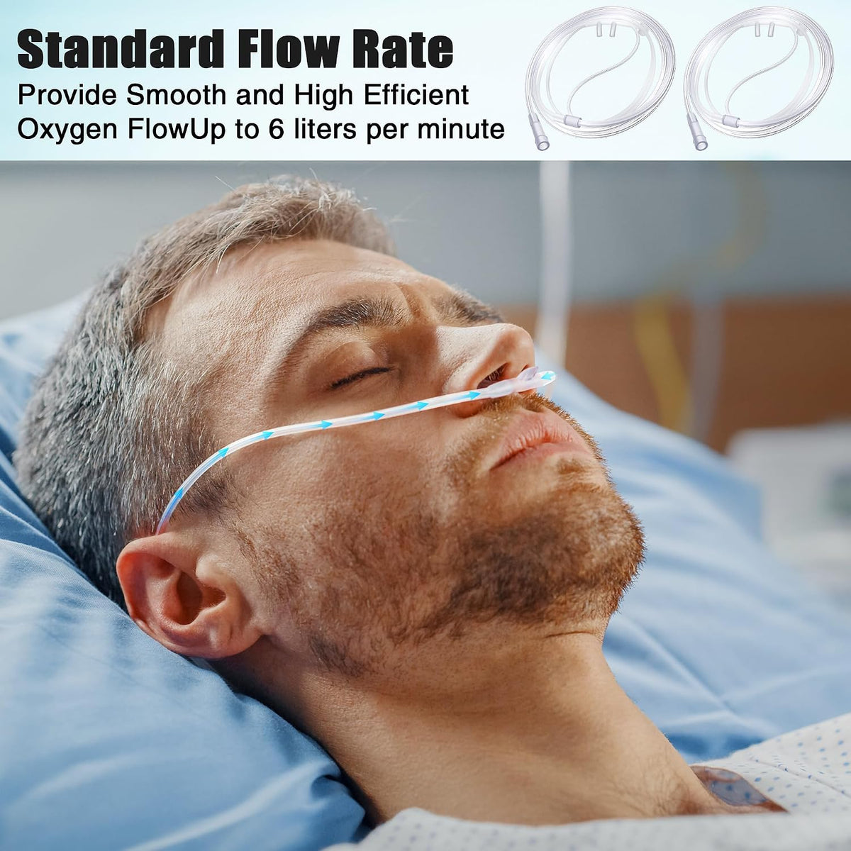 10 Pack 4Ft Adult Oxygen Nasal Cannula, Soft Oxygen Tubing for Adult