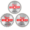 MAZING 3-Piece 7-1/4 Inch 24T&40T&60T Circular Saw Blades, 7.25 Inch TCT Compact Saws Blades with 5/8" Arbor, ATB Design for Precision Woodworking, Fit for Plywood, Soft & Hardwood, Wood with Nails